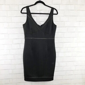 Karl Lagerfeld Black Sleeveless Bodycon Fitted Cocktail Dress Size 10